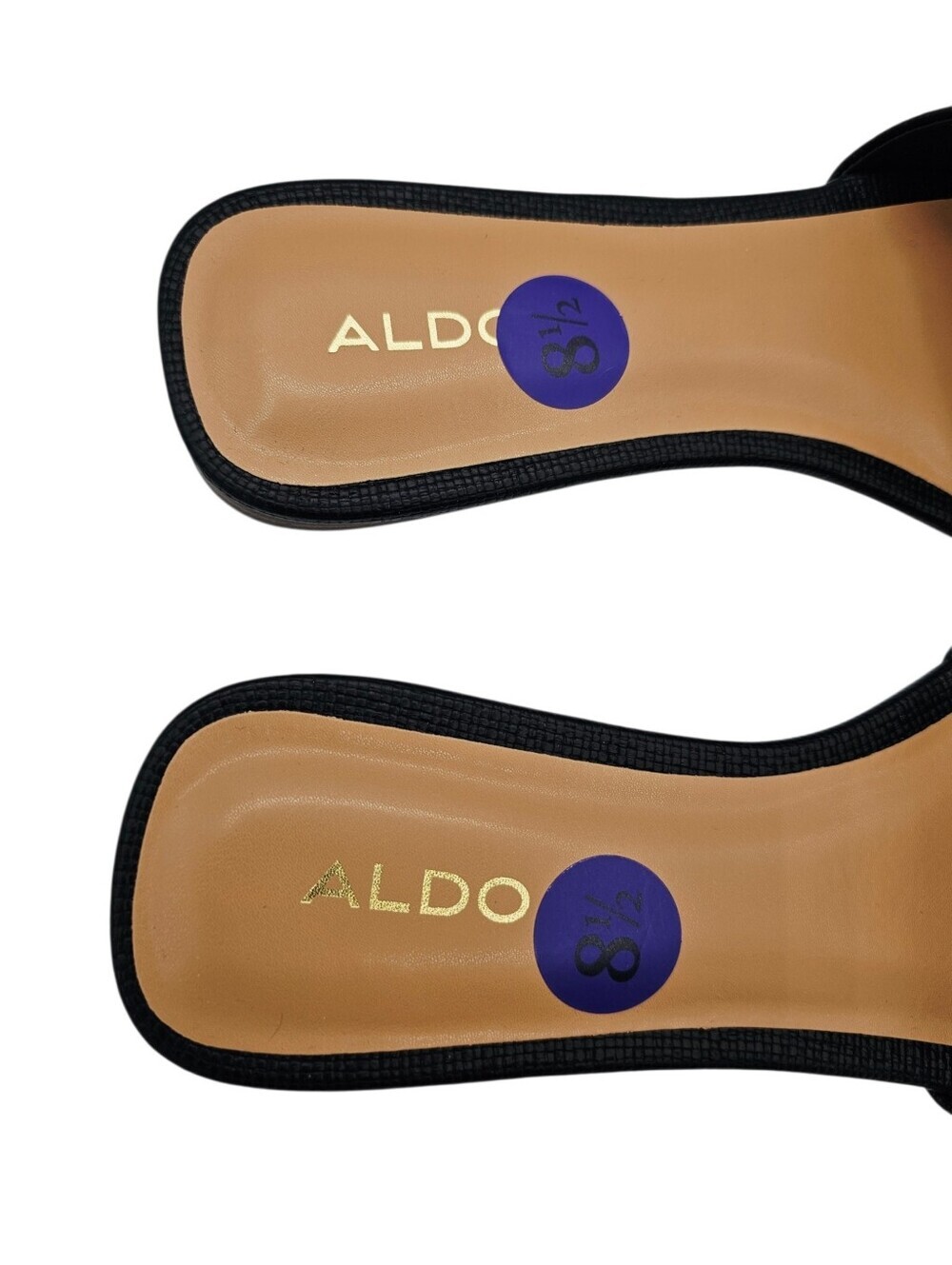 ALDO Itsandal Black Slide Sandals with Studded Rhinestones Embellishments NWOT - Picture 6 of 11